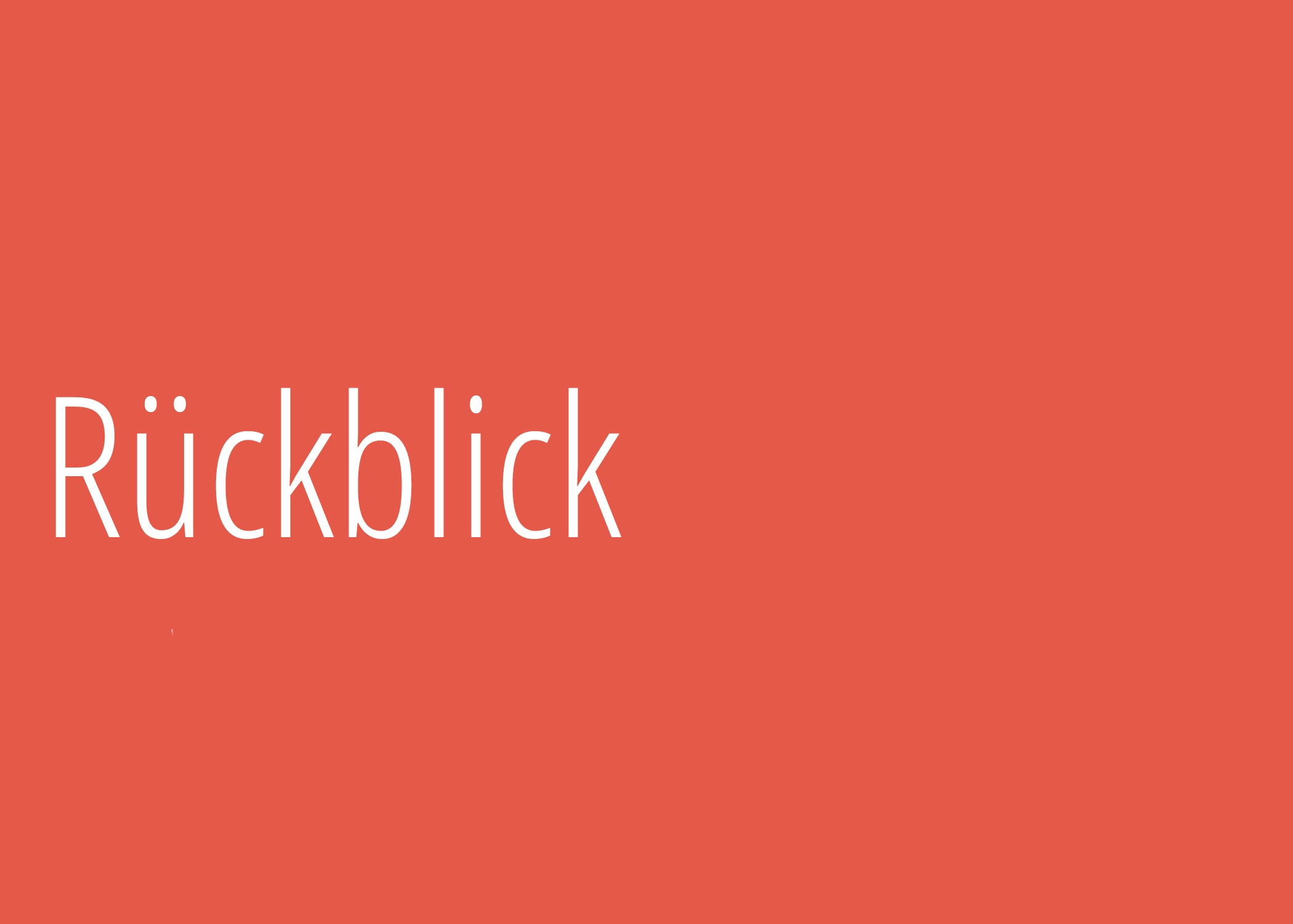 rückblick